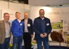 Markus Timmerman, Marnix Vogelzang, Eerik Schipper en Arie Maris bij Control Union Certifications. Arie: "We hebben het heel druk met de Global GAP-certificering van de sierteelt."